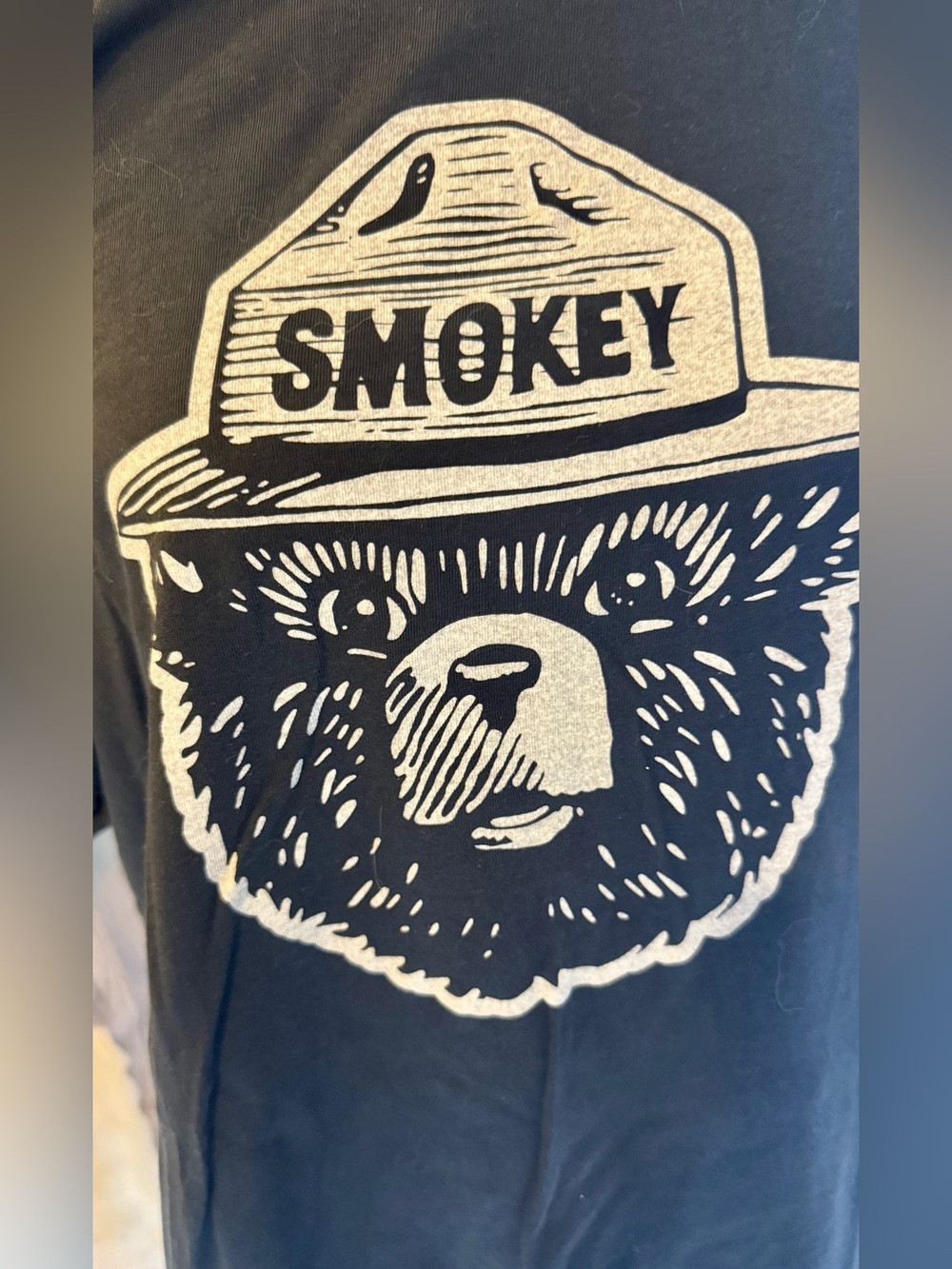NWT Landmark- Unisex- Smokey Bear Graphic Tee - Black - Picture 2 of 6